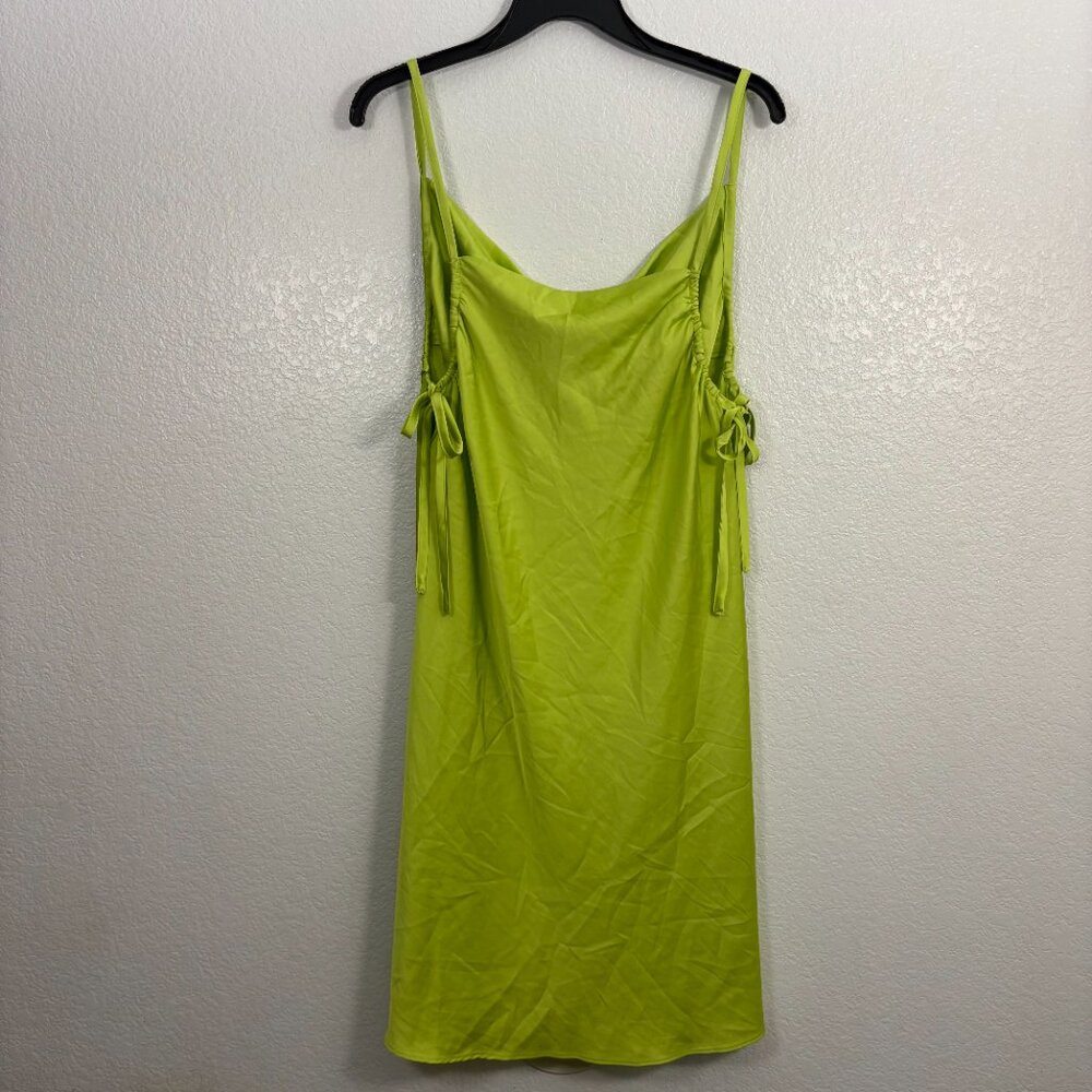 Forever 21+ Satin Cowl Neck Mini Slip Dress Side Cutouts - Picture 5 of 8